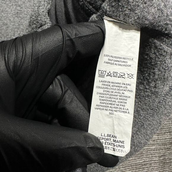 LL Bean Vest Men's Medium Gray Full Zip Mountain Classic Fleece 504672 - Picture 10 of 13